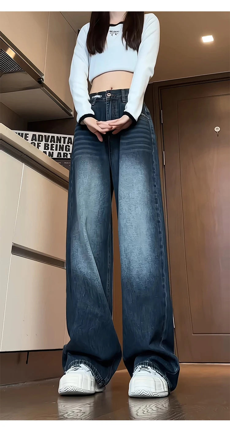 Blugi de damă, drepți, lejeri, primăvară și toamnă 2025