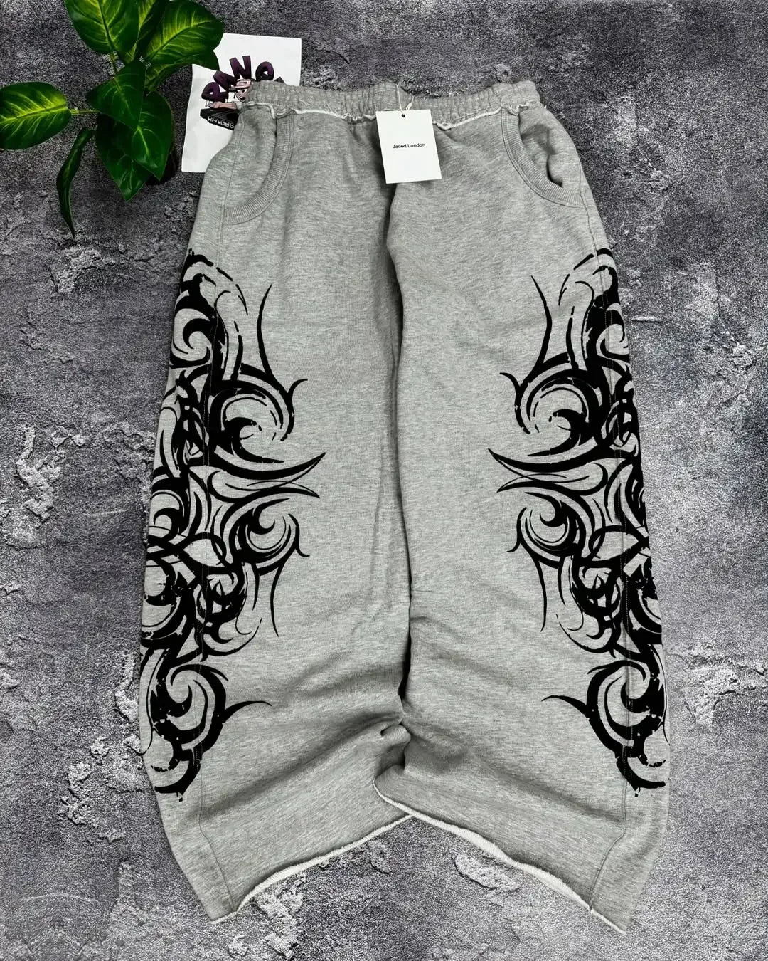 Blugi Jaede Lindon cu imprimeu de aripi, retro, gotic, la modă