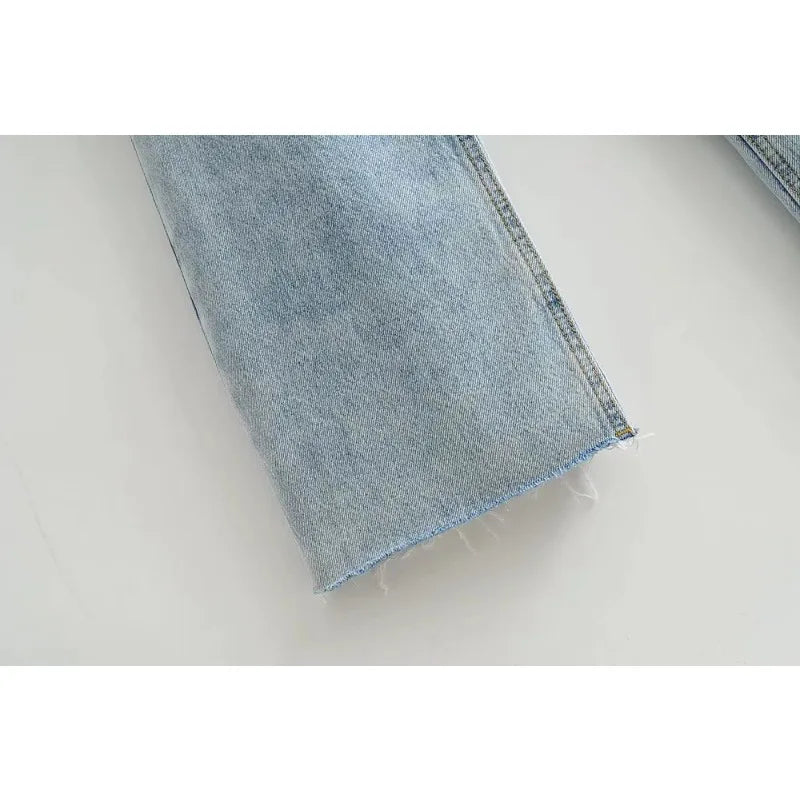 Blugi pentru femei cu talie înaltă, primăvară-toamnă 2025, stil relaxat, cu picior drept