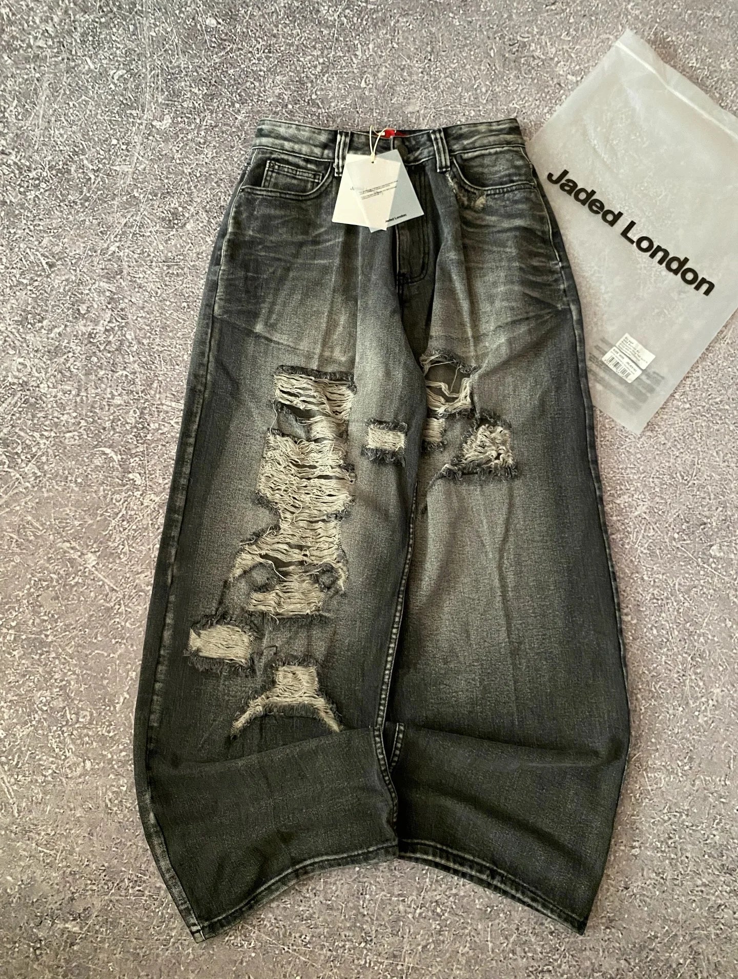 Blugi Jaede Lindon cu imprimeu de aripi, retro, gotic, la modă