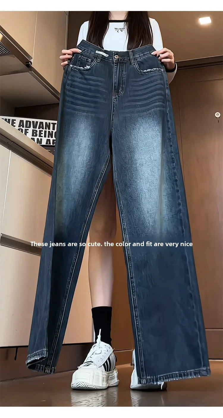 Blugi de damă, drepți, lejeri, primăvară și toamnă 2025